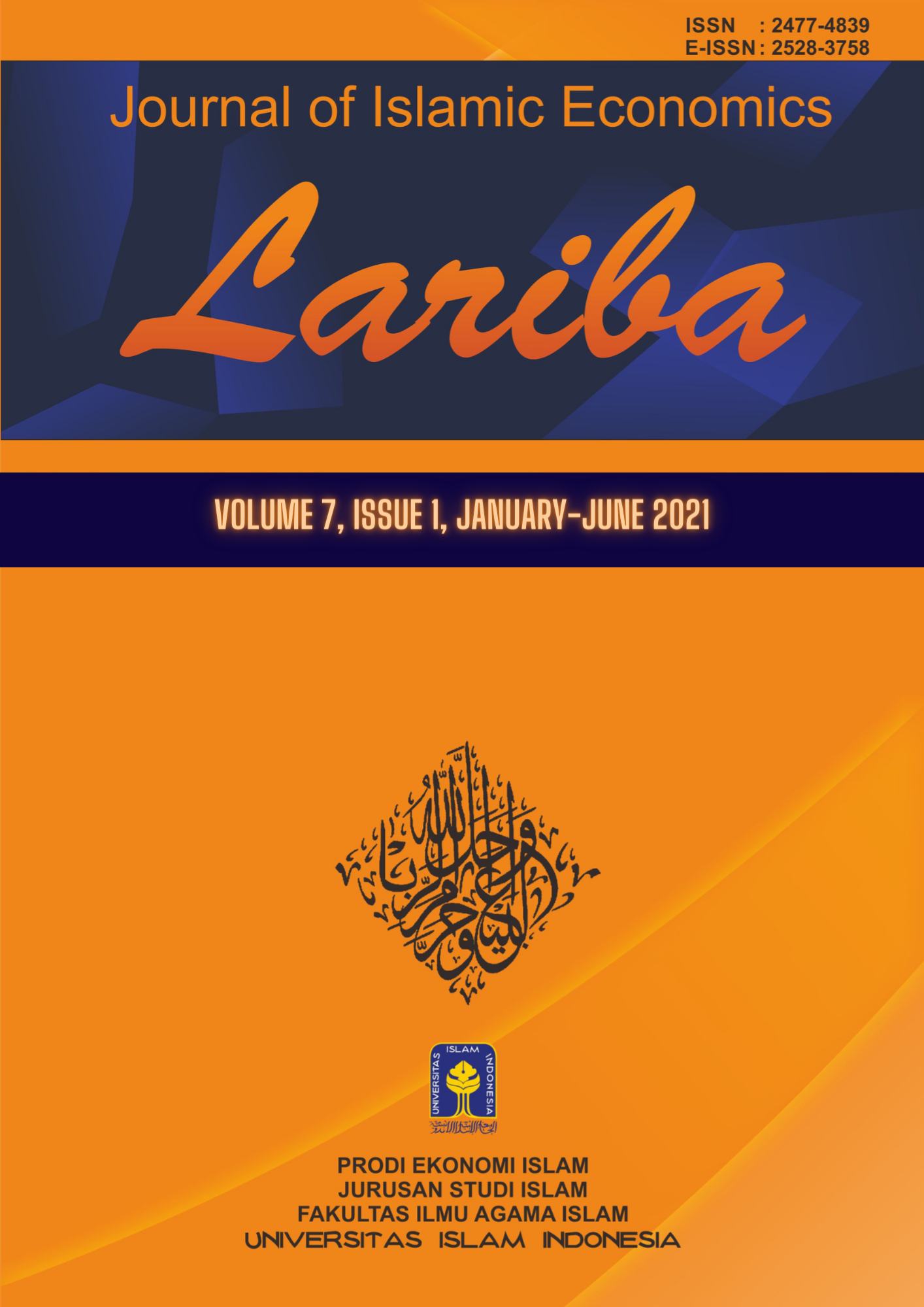 Cover JIELariba Volume 7, Issue 1, January-June 2021